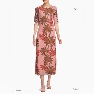 JOHNNY WAS The Callie Mesh Midi Dress women size Small